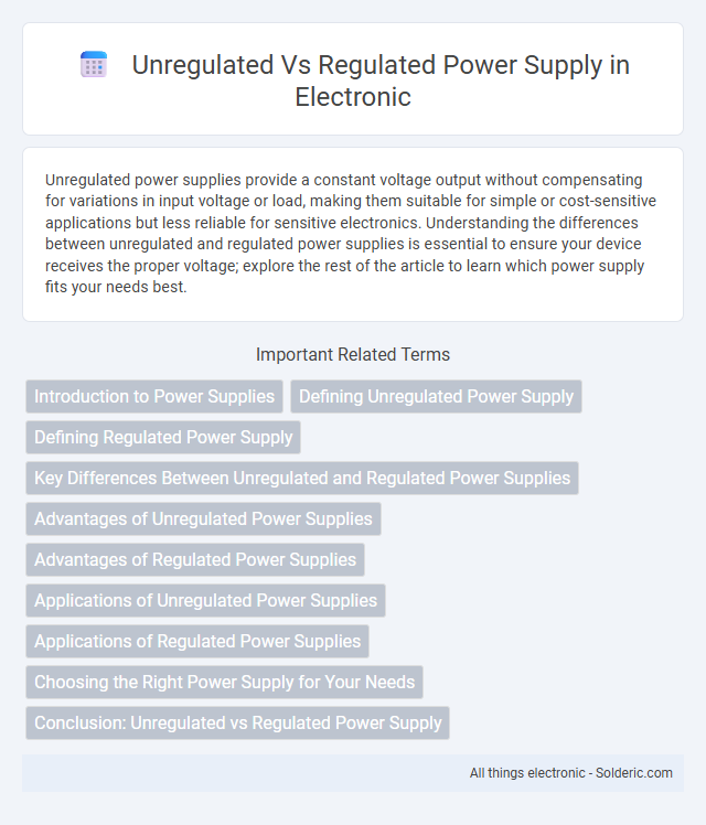 Regulated vs Unregulated Power Supply - What is the difference?