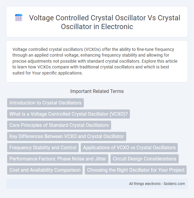 Comparison: Crystal Oscillator vs Voltage Controlled Crystal Oscillator - What is the difference?
