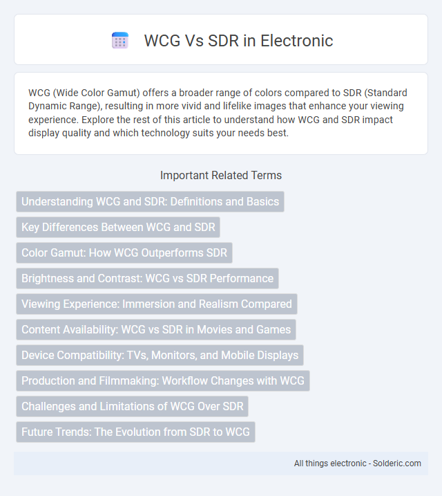 SDR vs WCG - What is the difference?