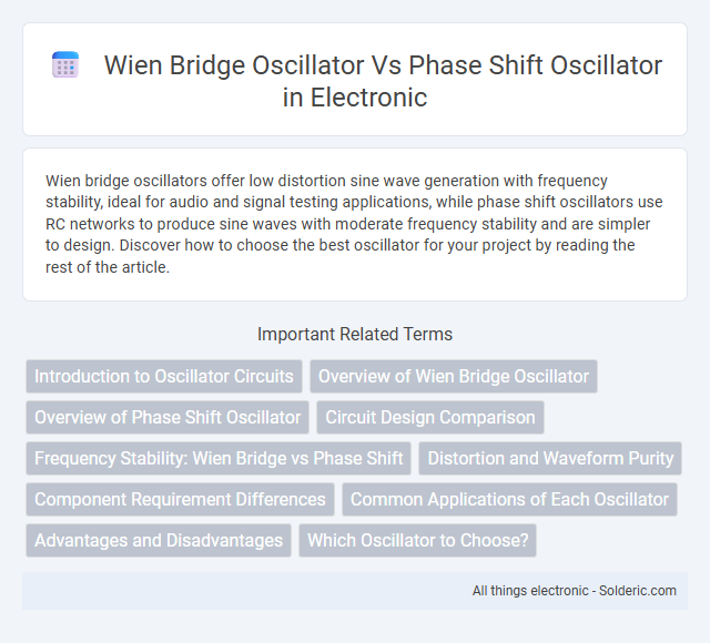 Phase Shift Oscillator vs Wien Bridge Oscillator - What is the difference?