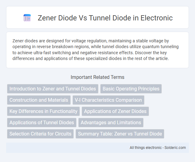Tunnel Diode vs Zener Diode - What is the difference?